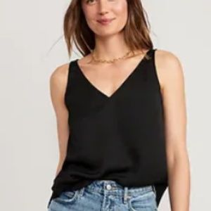 V-Neck Sleeveless Satin Top - Old Navy
